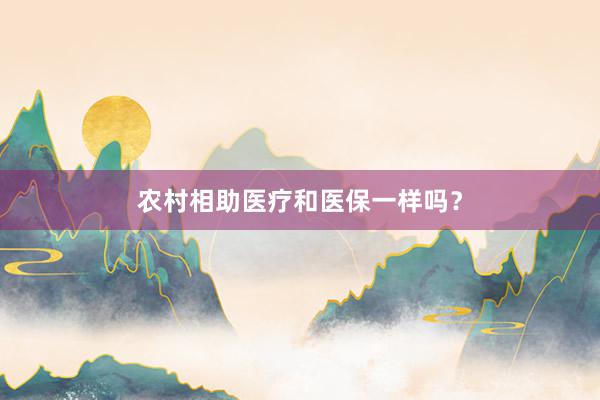 农村相助医疗和医保一样吗？